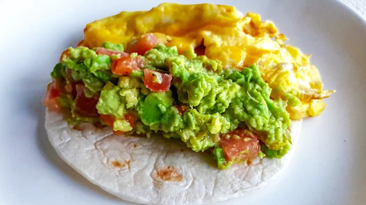 Breakfast Taco with Egg & Avocado Salsa