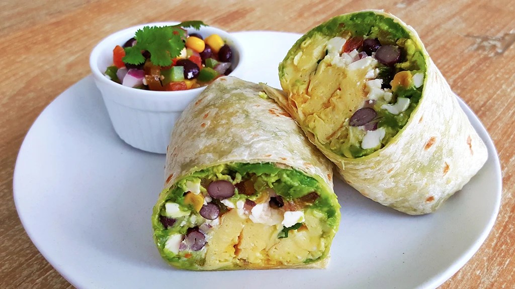 Breakfast Burrito with Black Bean&nbsp;Salsa