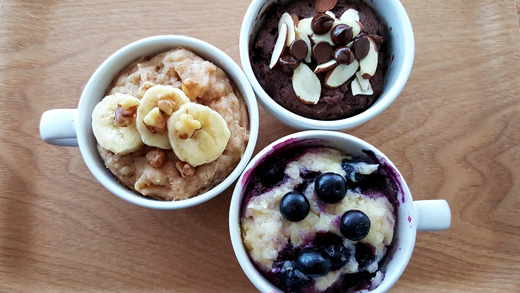 3 Microwave Mug Muffins: Fluffy & Soft