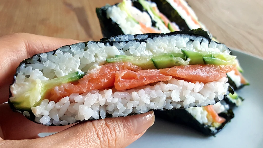 Smoked Salmon Sushi Wrap (Onigirazu)