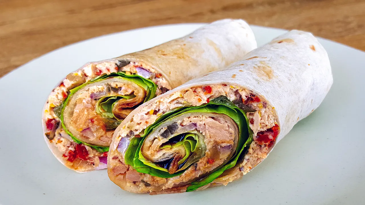 Cream Cheese Tuna Salad Wrap (No Mayo)