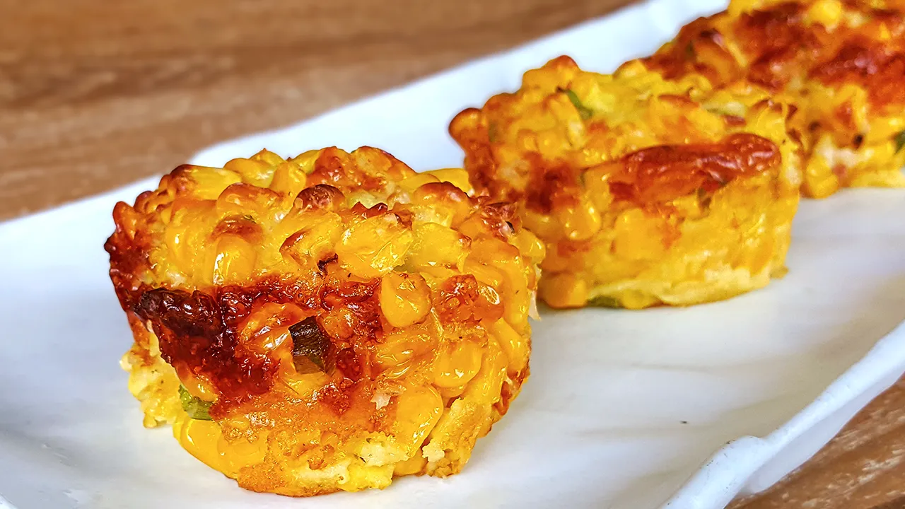 Flourless Corn Fritter Cups